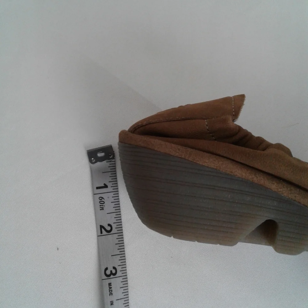 Fly London Yala Wedge Brown Suede Slip-On Size 38 US Women’s 7.5–8